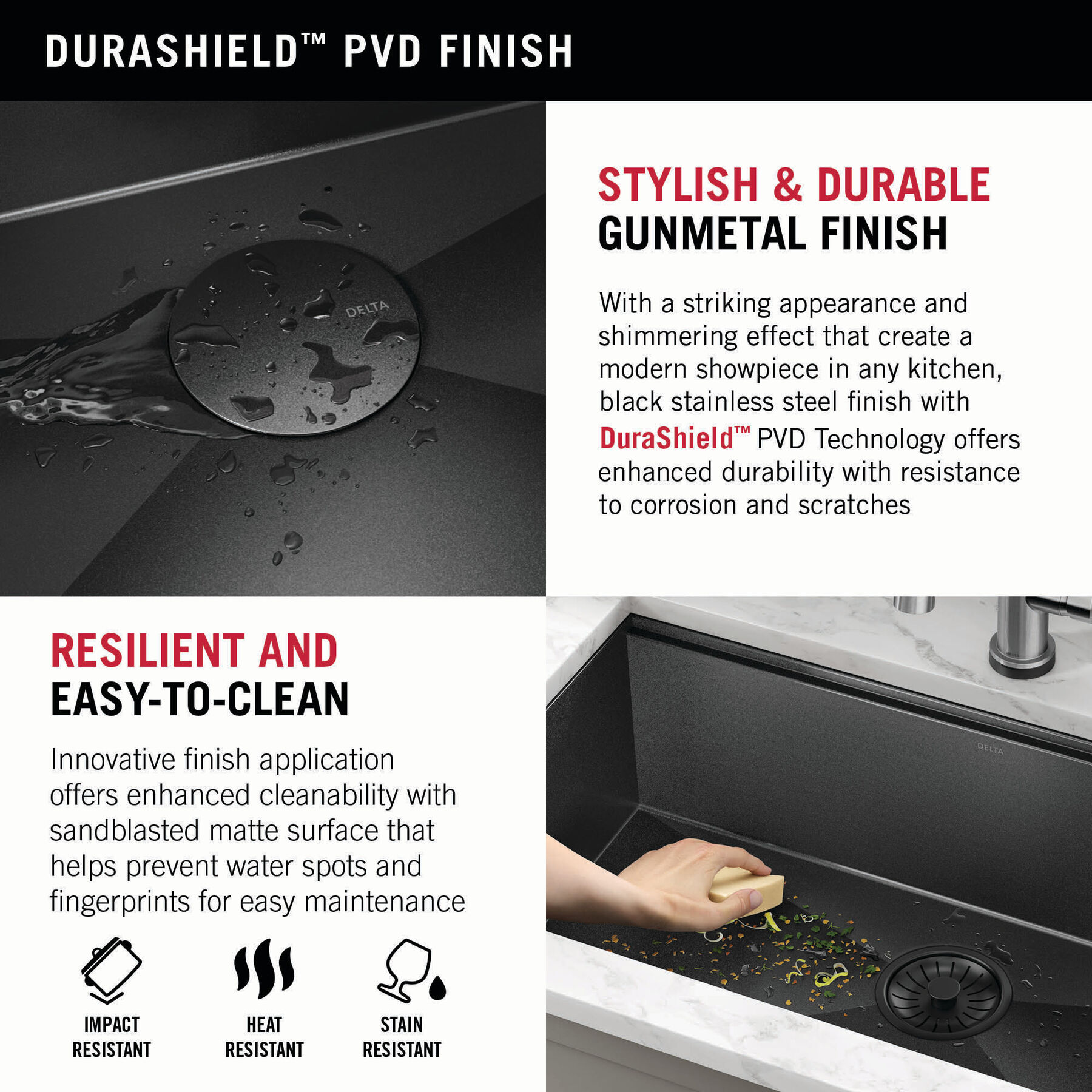Lavabo de cocina tipo estación de trabajo con dos receptáculos calibre 16 de 33" de montaje bajo encimera, con reborde WorkFlow™ y accesorios, imagen 8